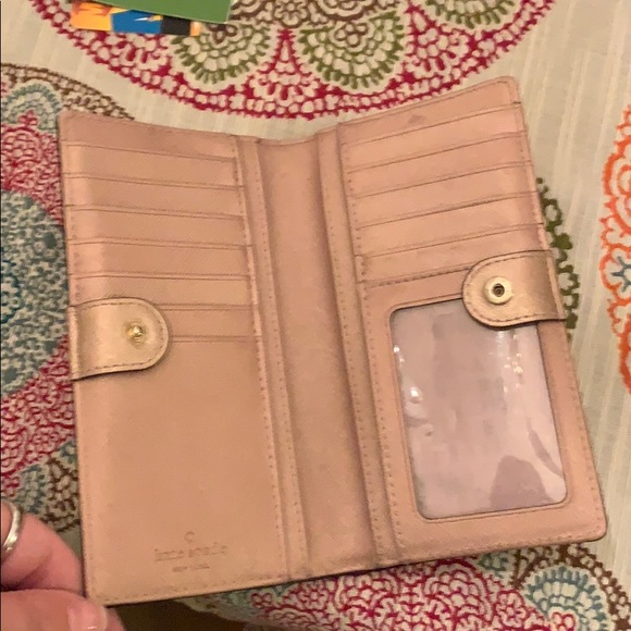 Gold shimmer Kate spade wallet - Picture 2 of 3
